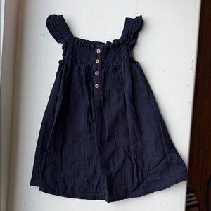 Jamie Kay Navy Smocked Ruffle-Strap Dress size 6